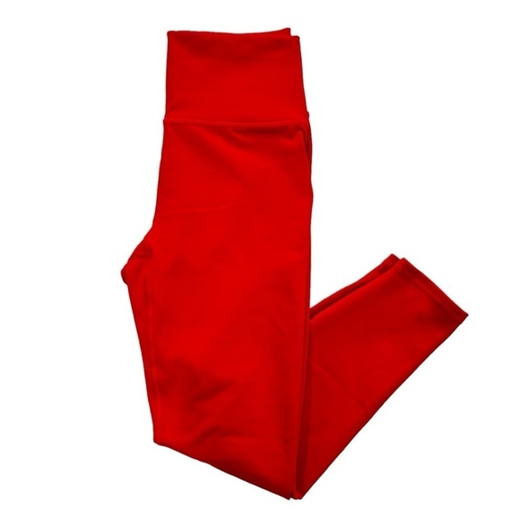 Fabletics Cardinal Red Stretch Define Powerhold High Waisted 7/8 Ankle Leggings - Picture 2 of 13